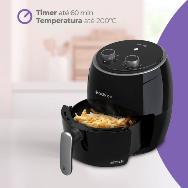 Fritadeira Sem Óleo 3,8L Cadence Super Cook Fryer - Imagem 3