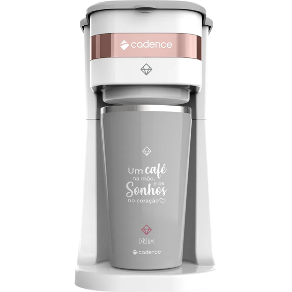 Cafeteira Elétrica Cadence Dream Rosé Gold com Copo Térmico